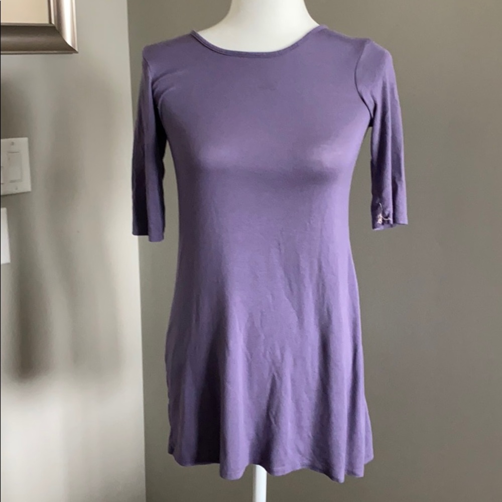 Purple T-shirt dress